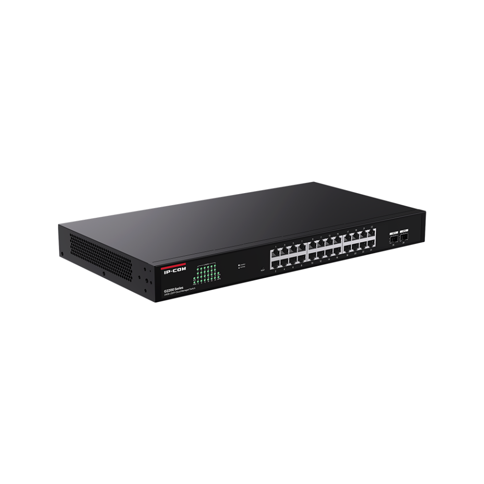 IP-COM G2226F 24 PORT GIGABIT + 2XSFP UPLINK CLOUD YÖNETİLEBİLİR RACKMOUNT SWITCH