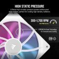 CORSAIR QX120 CO-9051024-WW 14CM RGB KASA FANI+HUB KIT BEYAZ 2-li paket