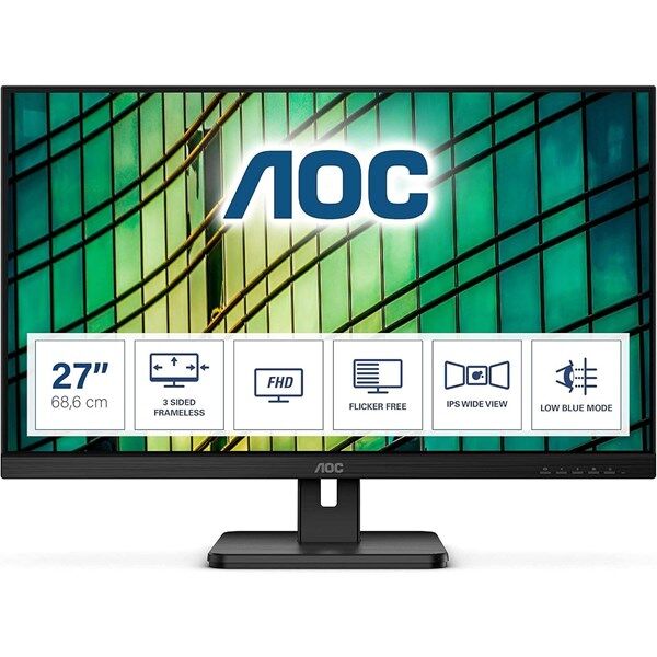 AOC 27'' IPS 27E2QAE 4MS 75Hz HDMI-DP Kurumsal Monitör (1920 X 1080)