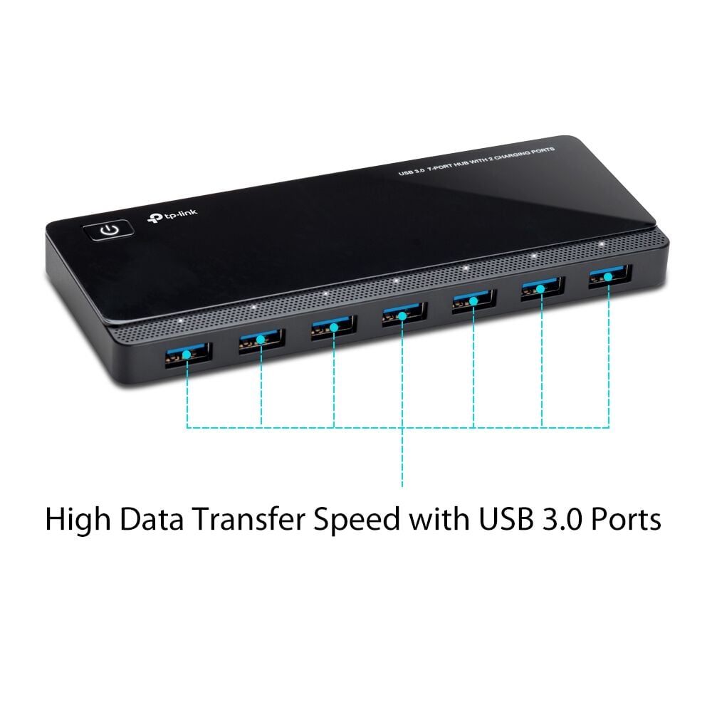 TP-Link UH720 USB 3.0 7 Portlu USB Çoklayıcı (+2 Şarj Portu)