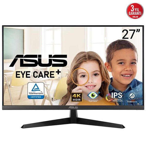 ASUS 27'' IPS VY27UQ 5MS 60HZ HDMI-DP MULTIMEDYA MONİTÖR 3840X2160