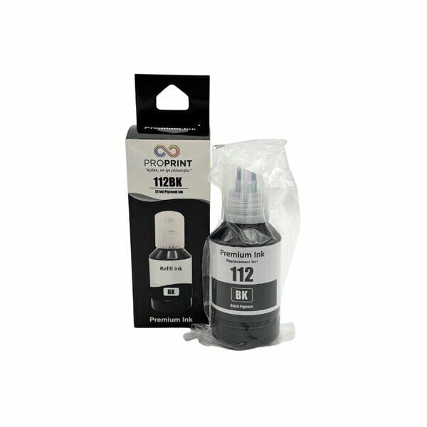 Tonerkopi Epson T112-C13T06C14A BK Pigment Muadil Mürekkep