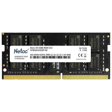 Netac Basic NTB 8GB 3200MHz DDR4 NTBSD4N32SP-08