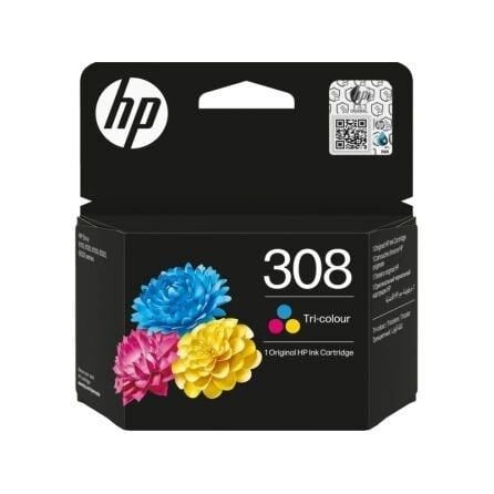 Hp 6L6S6UE (308) Siyah/Renkli Murekkep Kartusu