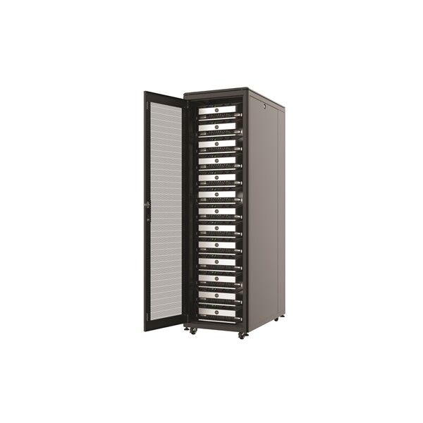 AGER 26U 600x800mm Dikili Tip Siyah Kabinet Agena AG-AN26U6080S1 Cam Kapak