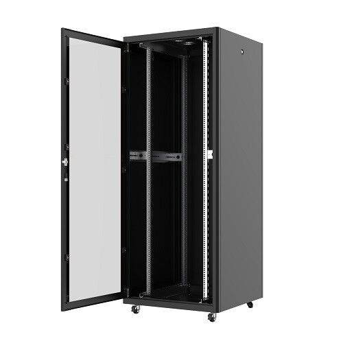 AGER 36U 800x800mm Dikili Tip Siyah Kabinet Vega AG-VB36U8080S1 Cam Kapak