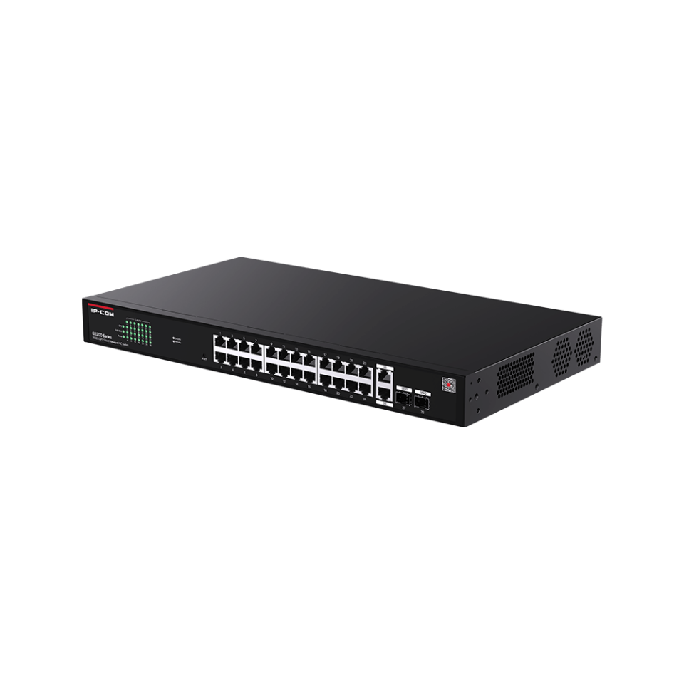 IP-COM G2228P-24-410W 24 PORT GIGABIT+2XRJ45/SFP UPLINK 370W POE CLOUD YÖNETİLEBİLİR RACKMOUNT SWITCH