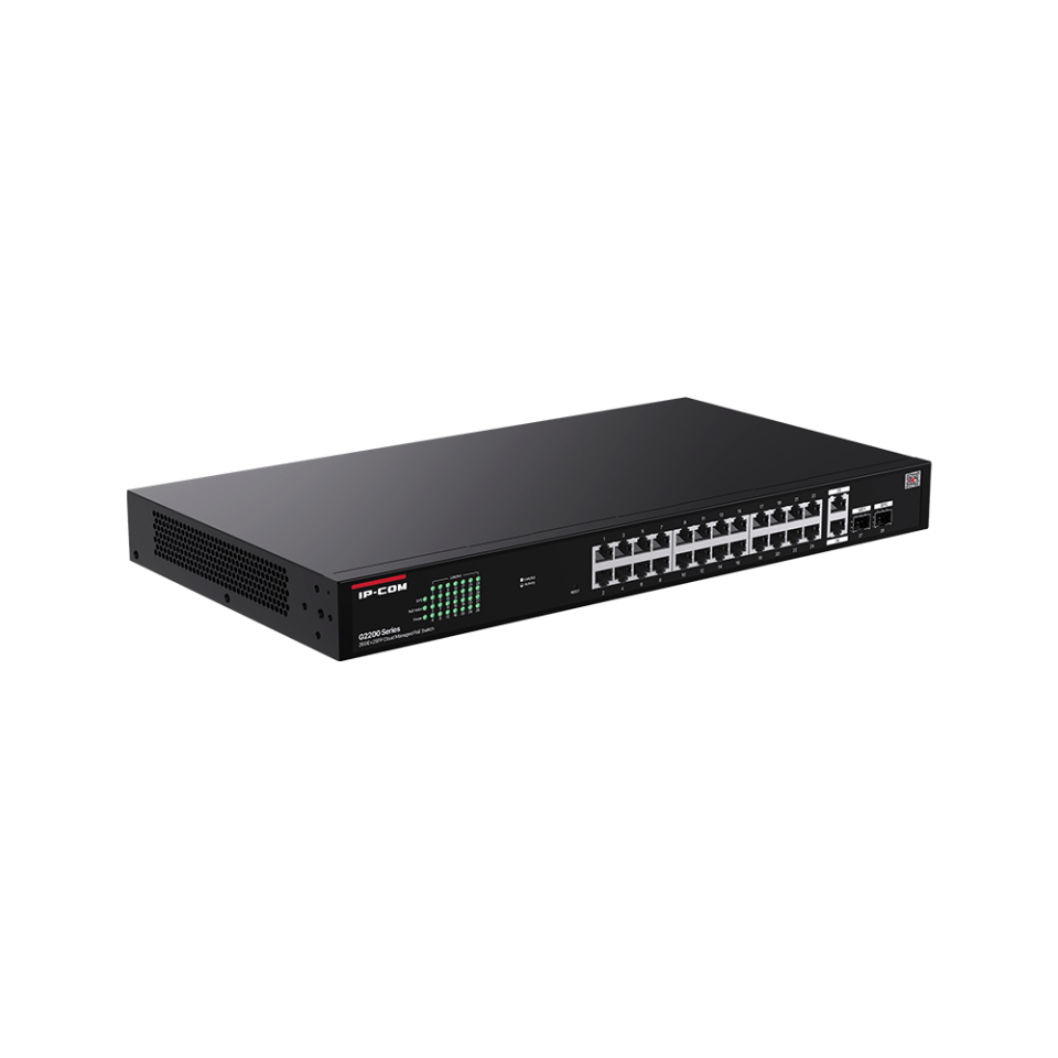 IP-COM G2228P-24-410W 24 PORT GIGABIT+2XRJ45/SFP UPLINK 370W POE CLOUD YÖNETİLEBİLİR RACKMOUNT SWITCH
