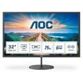 AOC 31.5'' IPS Q32V4 4MS 75HZ HDM-DP EV OFİS MONİTÖRÜ 2560X1440