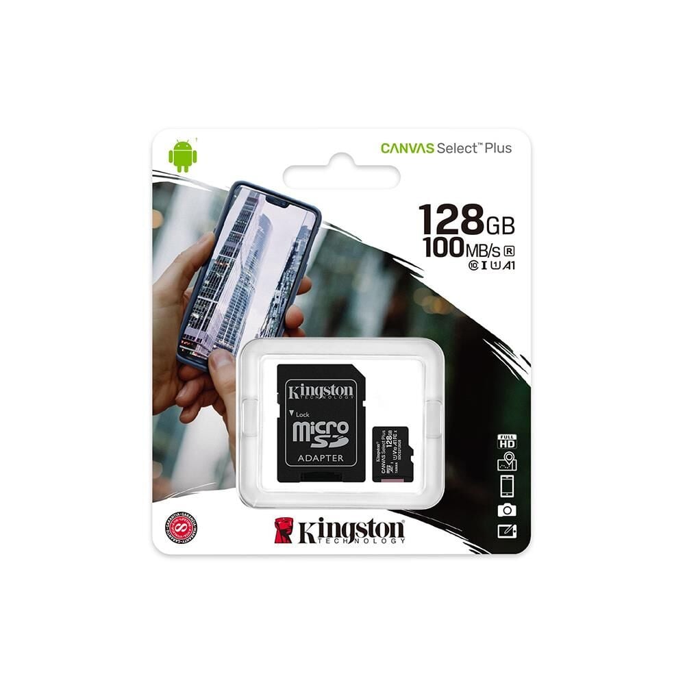 KINGSTON MicroSD 128GB Canvas Select Plus SDCS3/128GB U1 Class 10 Hafıza Kartı