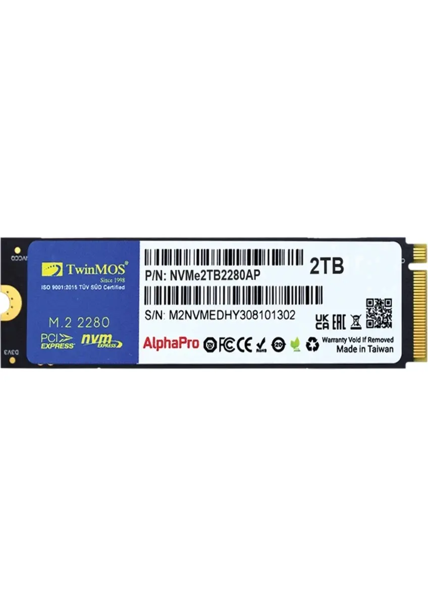 TwinMOS 2TB m.2 NVMe SSD NVMe2TB2280AP