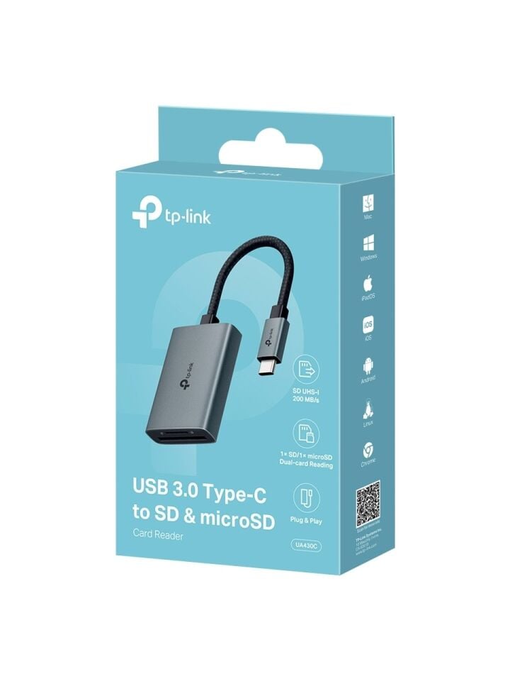 TP-Link UA430C USB3.0 Type-C to SD & microSD 3.0 Adapter