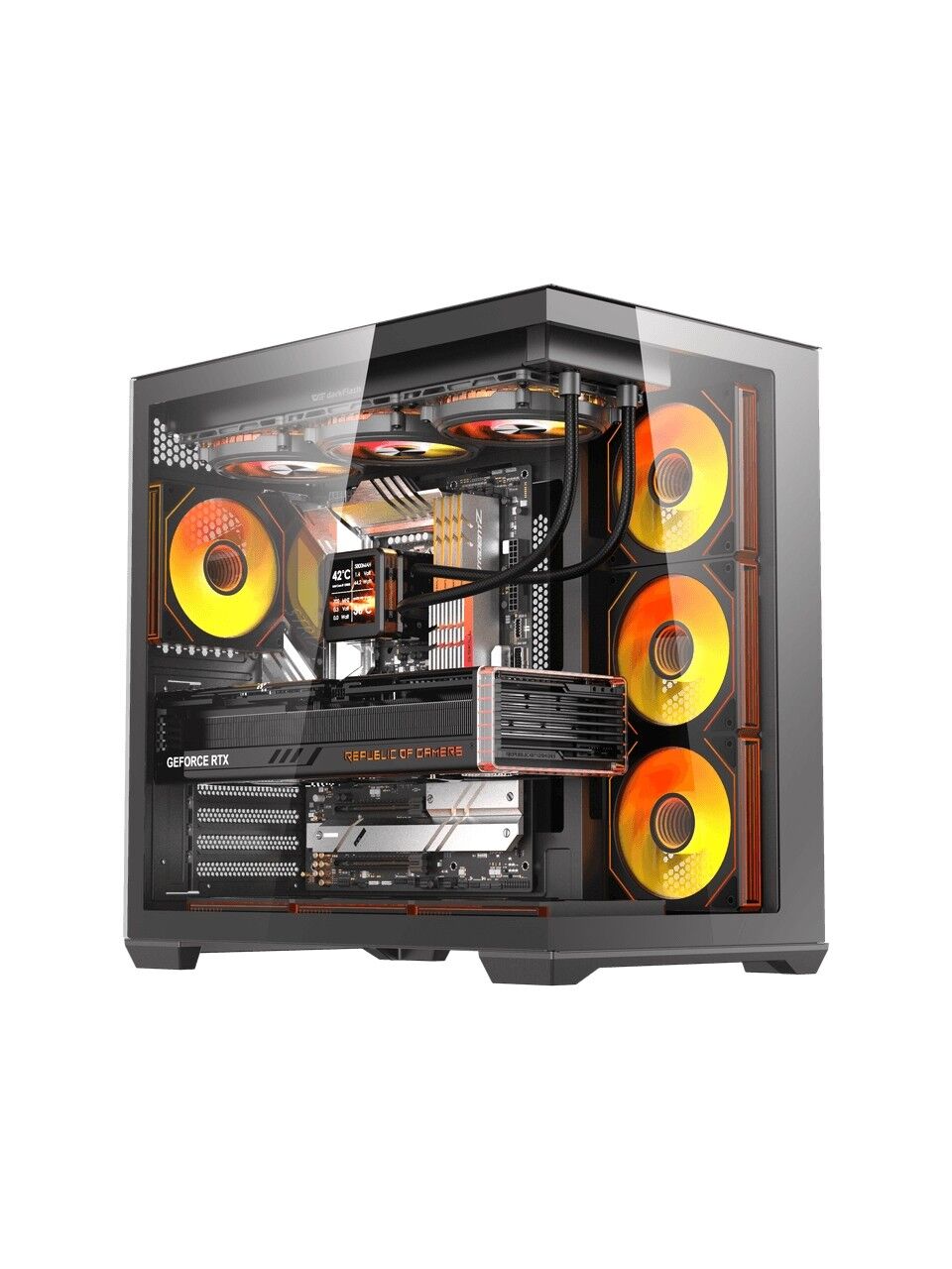 AIGO C280 Siyah 750W 80+ Bronze ARGB Mid Tower Kasa