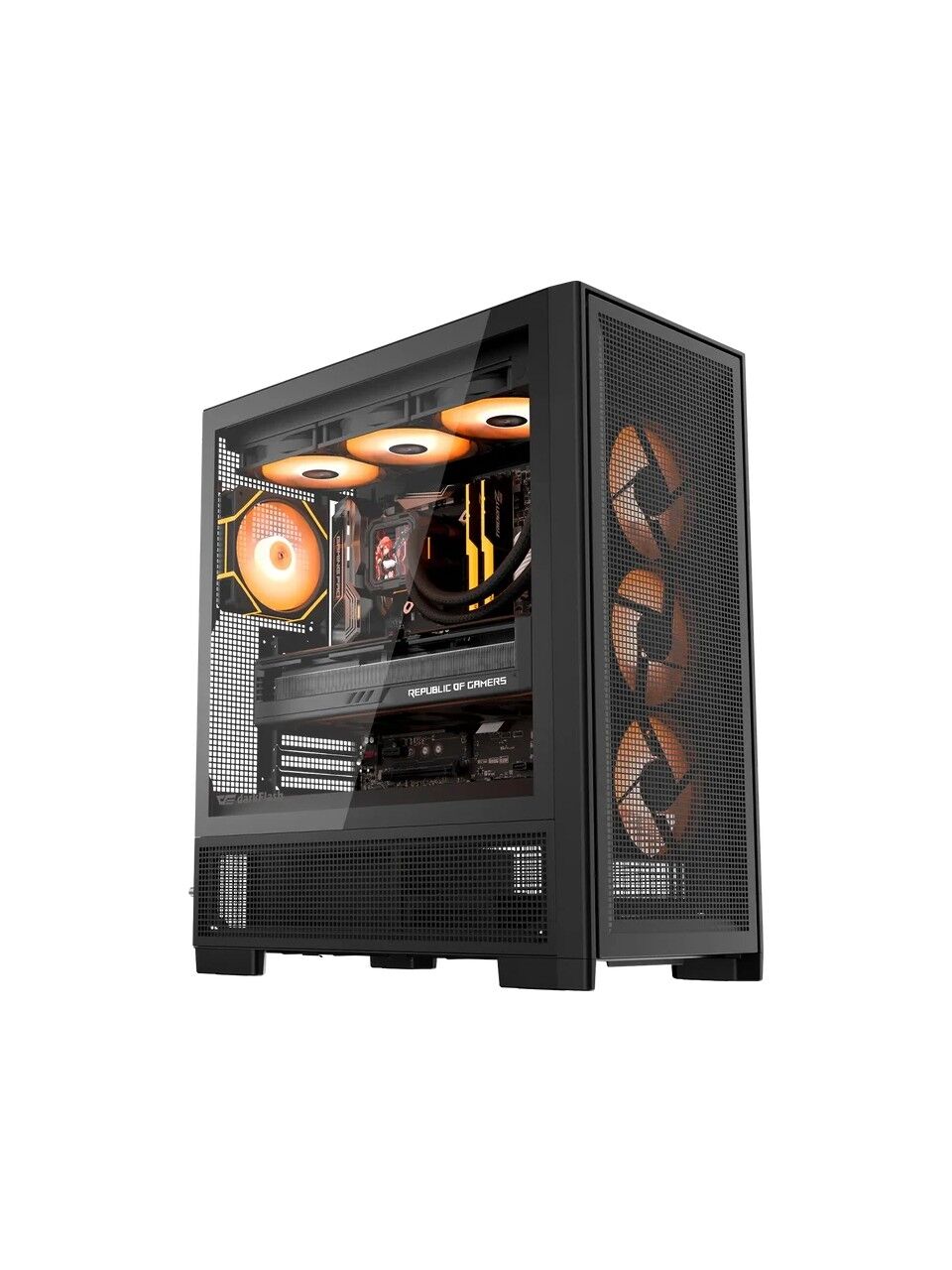 AIGO AIRNOVA Siyah 850W 80+ Bronze 7 Fanlı  ARGB Mid Tower Kasa