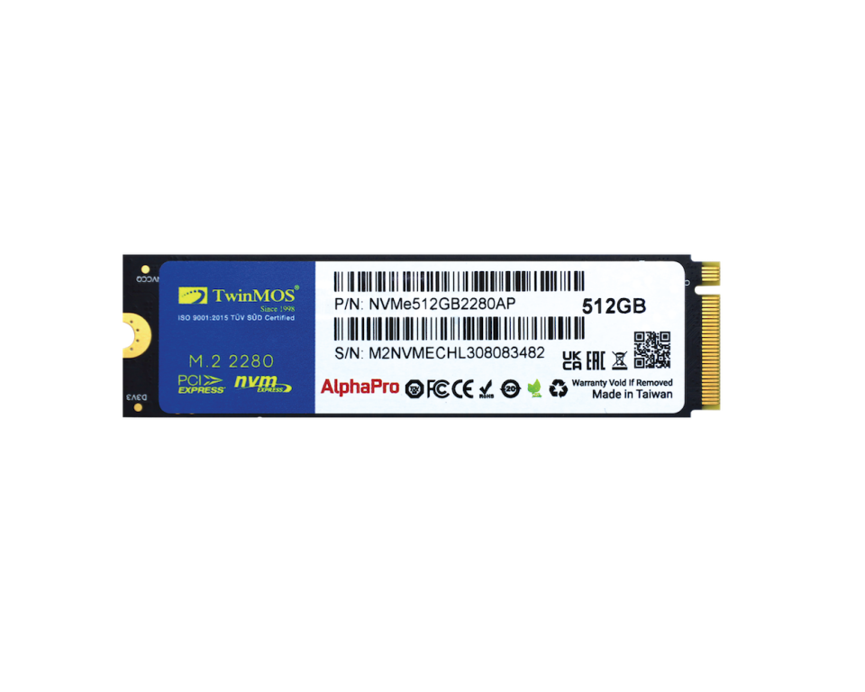 TwinMOS 512GB m.2 NVMe SSD NVMe512GB2280AP