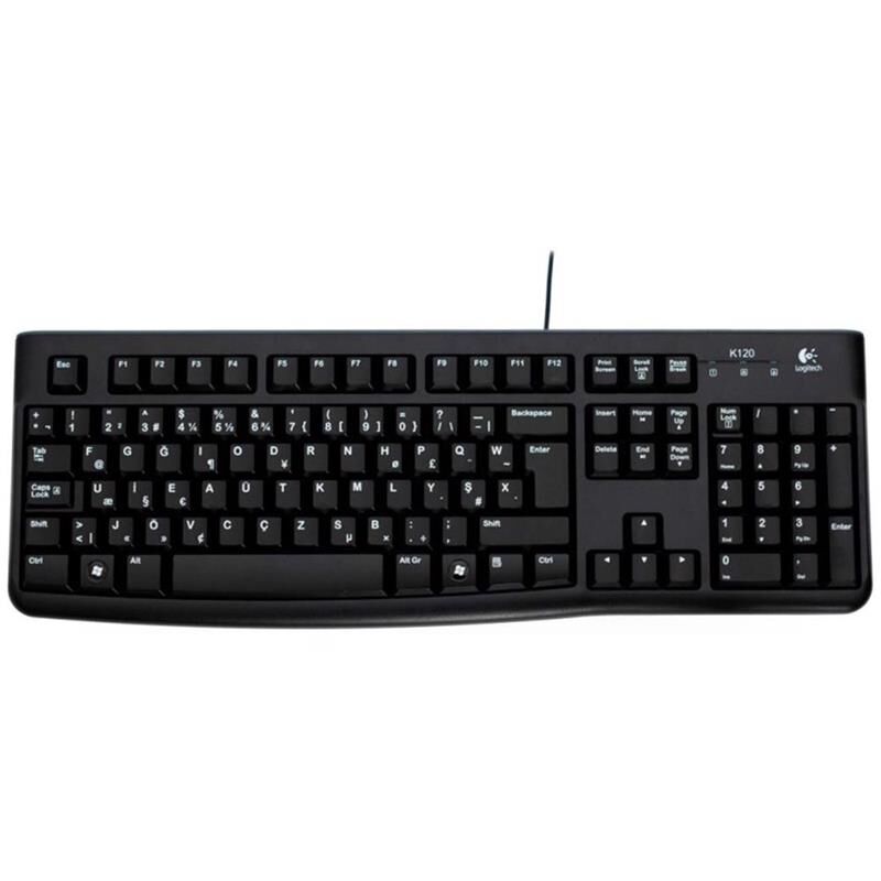 LOGITECH K120 F USB KLAVYE SIYAH 920-004163 KABLOLU