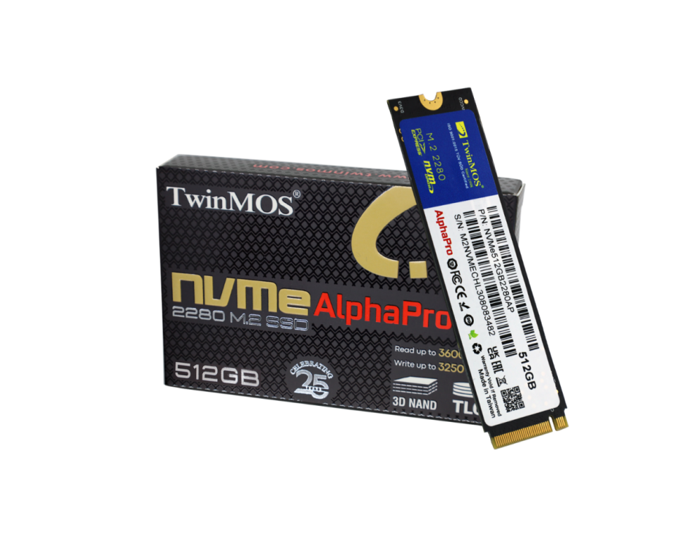 TwinMOS 512GB m.2 NVMe SSD NVMe512GB2280AP