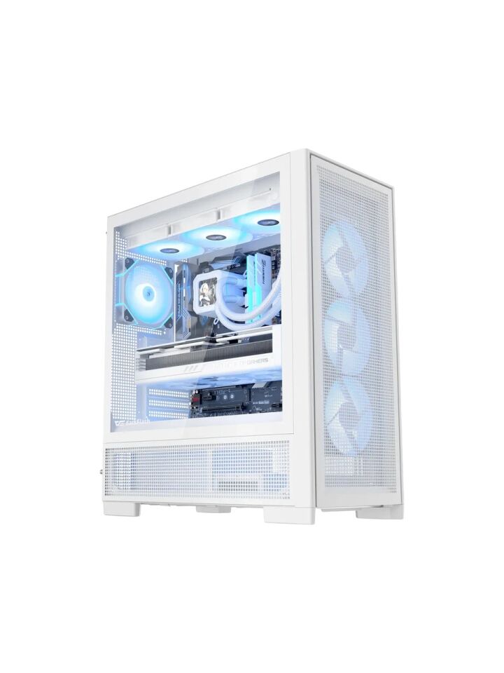 AIGO AIRNOVA Beyaz 850W 80+ Bronze 7 Fanlı ARGB Mid Tower Kasa