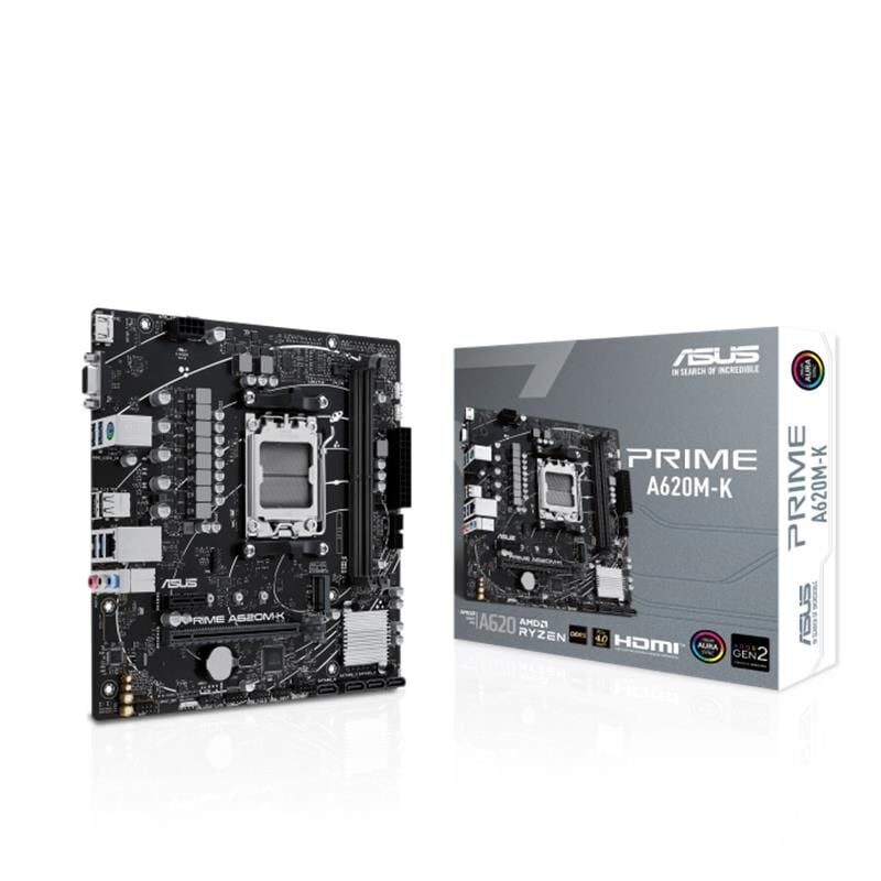 ASUS PRIME A620M-K DDR5 6400MHZ 1XVGA 1XHDMI 1XM.2 USB 3.2 MATX AM5 (AMD AM5 9000/8000/7000 SERİLERİ İLE UYUMLU)