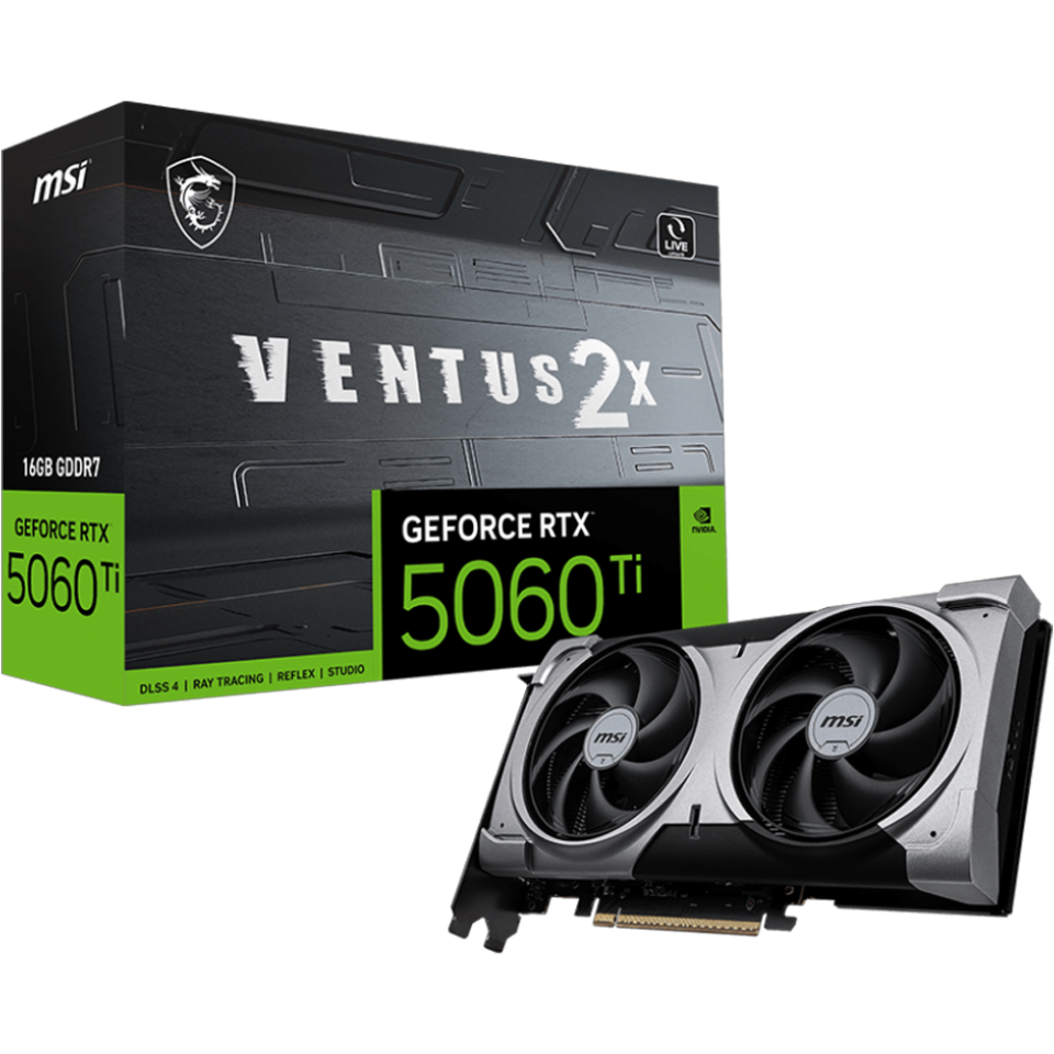 MSI VGA GEFORCE RTX 5060 TI 16G VENTUS 2X OC PLUS 16GB GDDR7 128B DX12