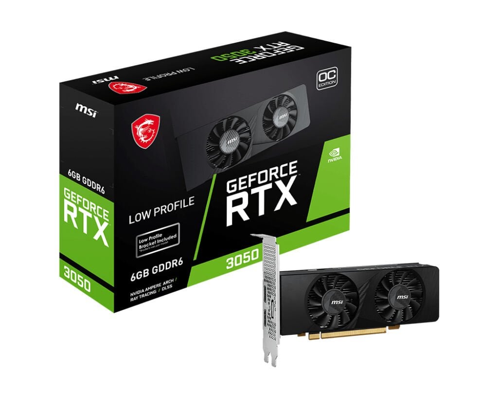 MSI VGA GEFORCE RTX 3050 LP E 6G OC 6GB GDDR6 96B DX12