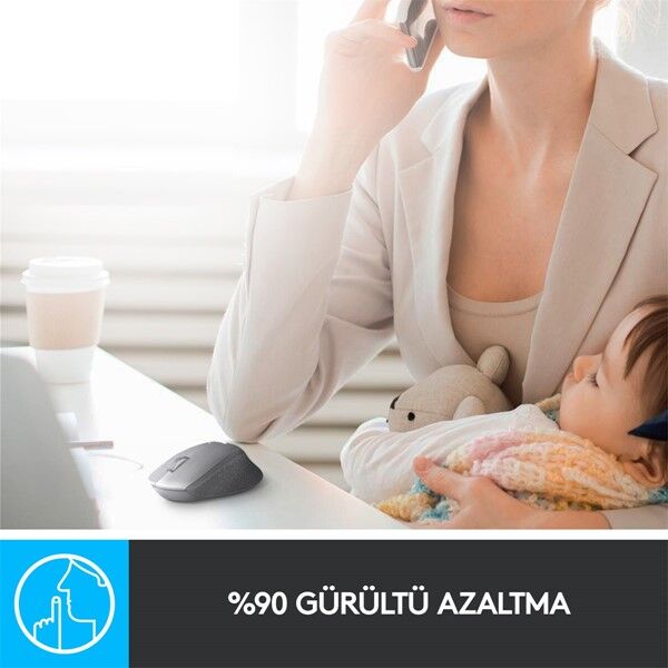 LOGITECH M330 Kablosuz Sessiz Kırmızı Mouse (910-004911)