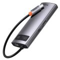 BASEUS METAL GLEAM 6IN1 TYPE-C HUB ÇIKIŞ:3X USB3.0 1X HDMI1X TYPE-C VE 1X RJ45 4K HD5 GB/S GİRİŞ:TYPE-C CAHUB-CW0G