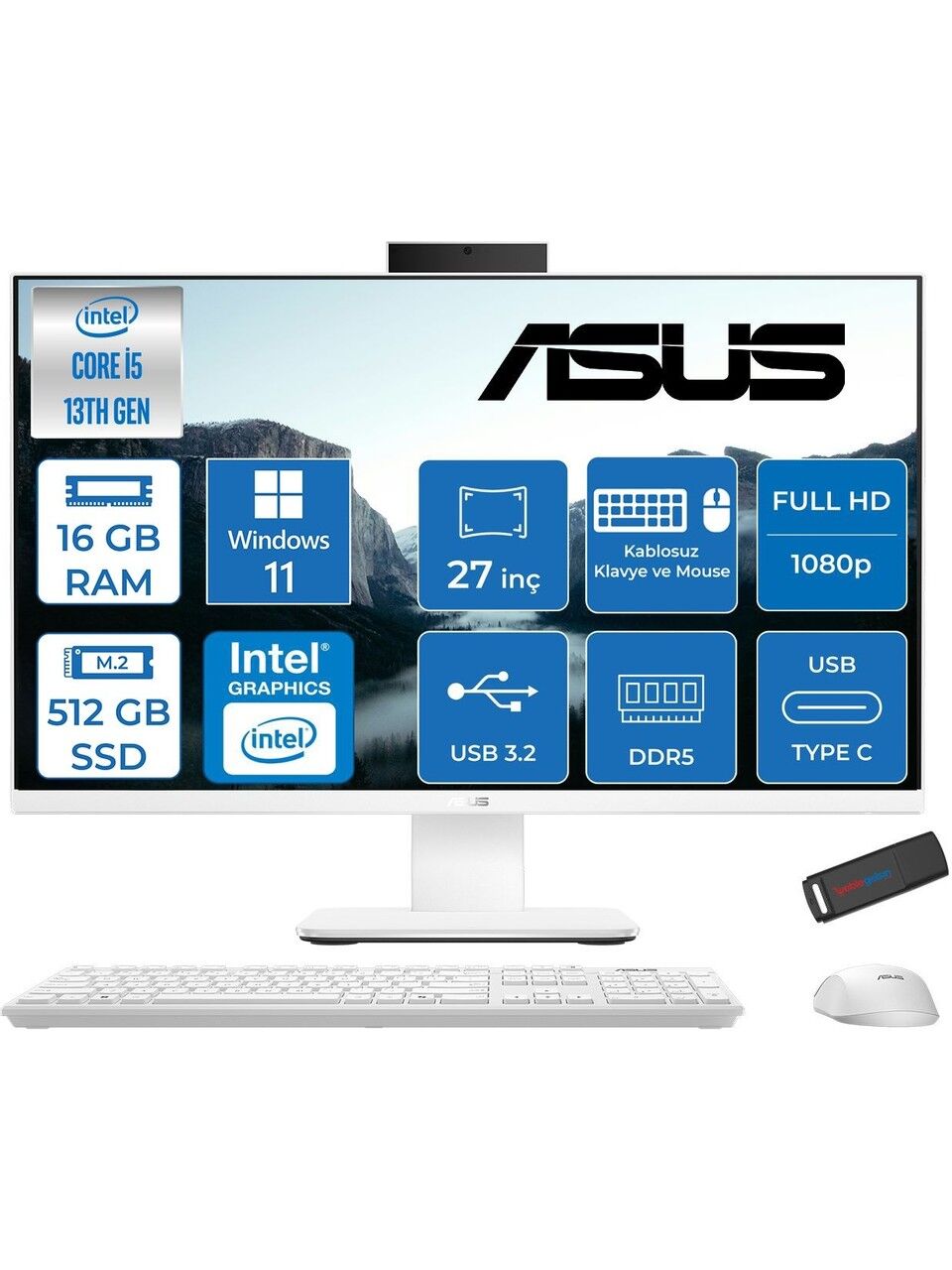 ASUS V470VAK-BPE0250 i5-13420H 8GB 512GB 27'' DOS