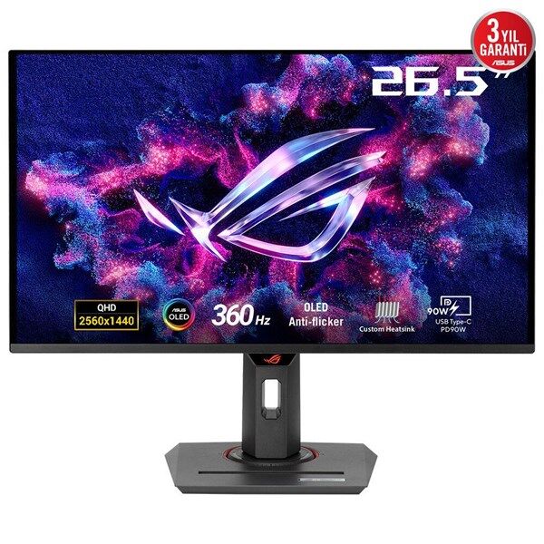 ASUS 27'' OLED XG27ACDNG 0.03MS 360HZ HDMI-DP UCBC PIVOT GAMING MONİTÖR 2560X1440