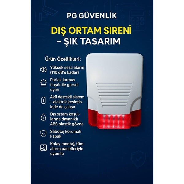 PG PG-SİREN Harici Sahte Siren Flaşörlü