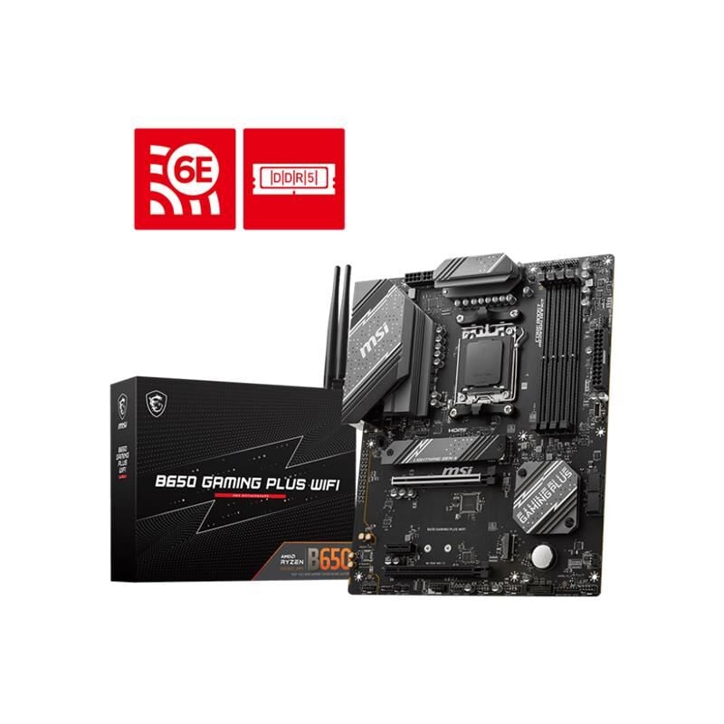 MSI B650 GAMING PLUS WIFI DDR5 6000MHZ 1XHDMI 1XDP 2XM.2 USB 3.2 ATX AM5 (AMD AM5 9000/8000/7000 SERİLERİ İLE UYUMLU)