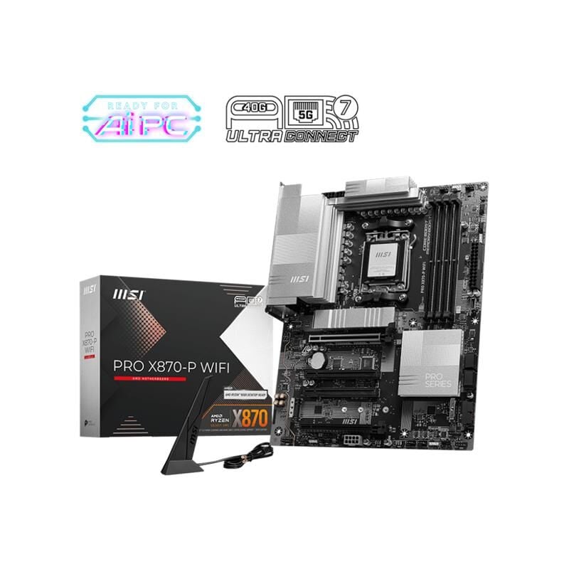 MSI PRO X870-P WIFI DDR5 8200MT/S 1XHDMI 1XUSB4 3XM.2 ATX AM5 (AMD AM5 9000/8000/7000 SERİLERİ İLE UYUMLU)