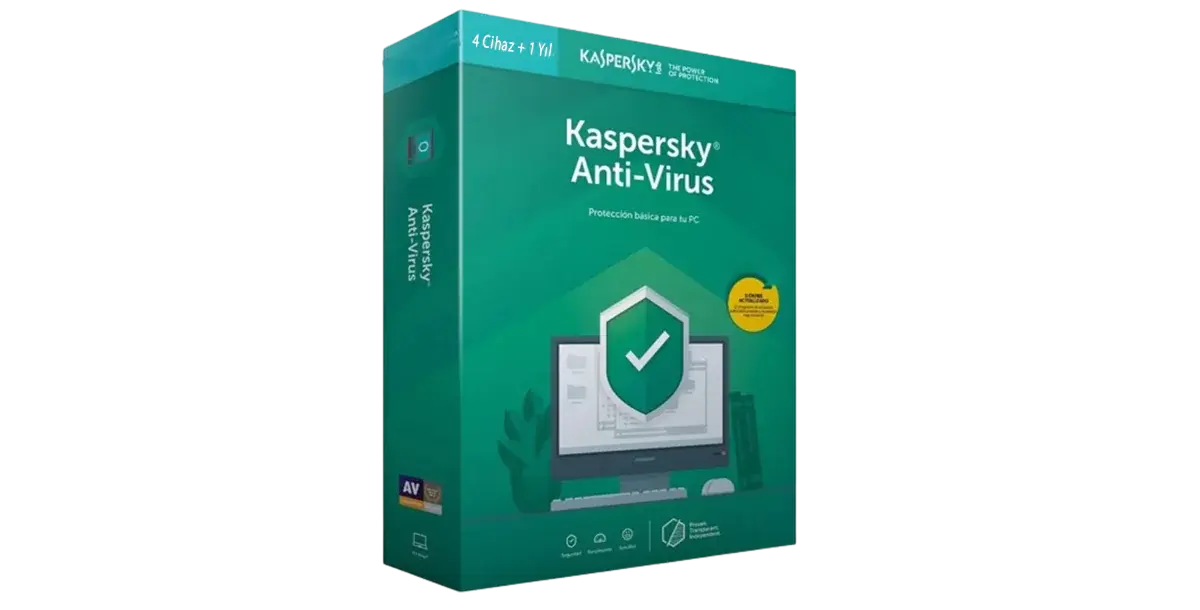 Kaspersky Antivirüs - 4 Kullanıcı - 1 Yıl Dvd Kutu