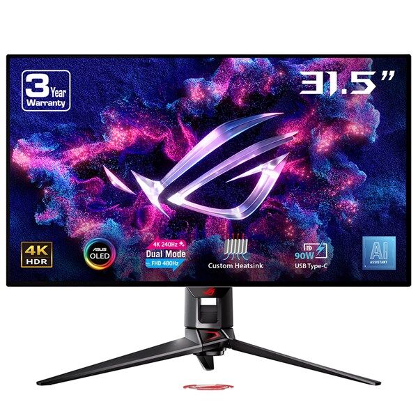 ASUS 31.5'' OLED ROG SWIFT OLED PG32Ucdp 0.03 MS (4K-240Hz/Fhd-480Hz) HDMI-DP GAMING MONİTÖR 3840X2160