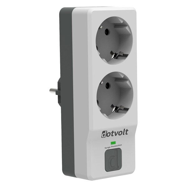 DOTVOLT 2-li Surge Hunter 350 Joules Akım Koruma Prizi 1.5metre Siyah