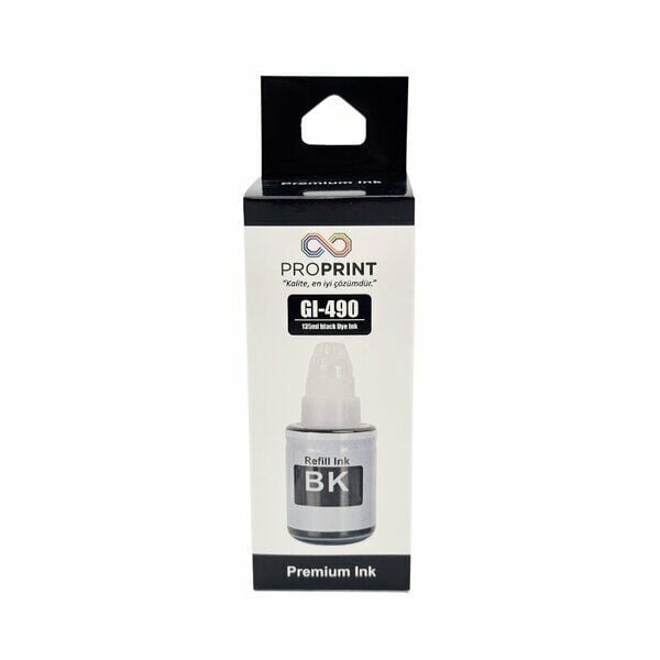 Tonerkopi Canon GI-490 BK Muadil Mürekkep 135 ML