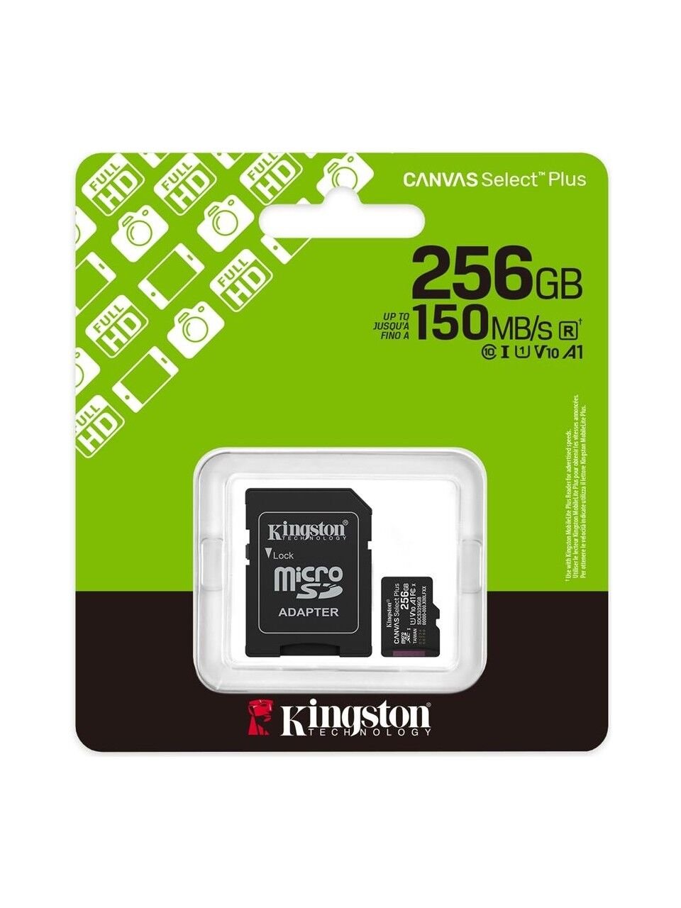 256GB microSDXC Canvas Select Plus Gen3 150MB/s A1 Card + Adapter