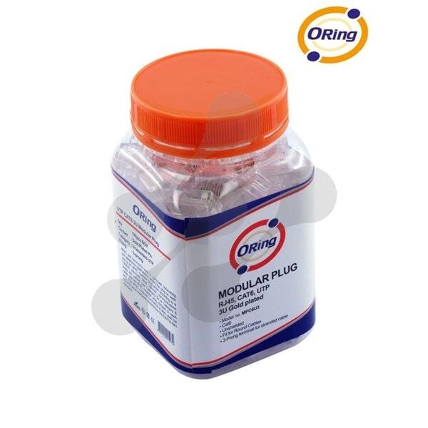 ORING CAT6 U/UTP RJ45 100'lü Kutu EZ Snap In Modular Plug 3U''