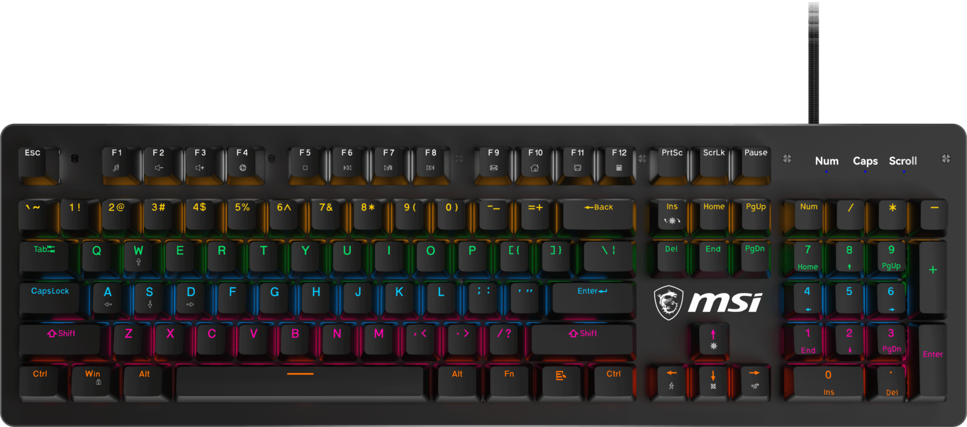 MSI GK300 Kablolu RGB Siyah Gaming Klavye