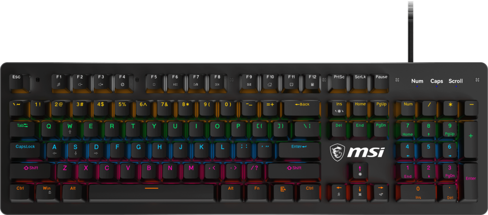 MSI GK300 Kablolu RGB Siyah Gaming Klavye