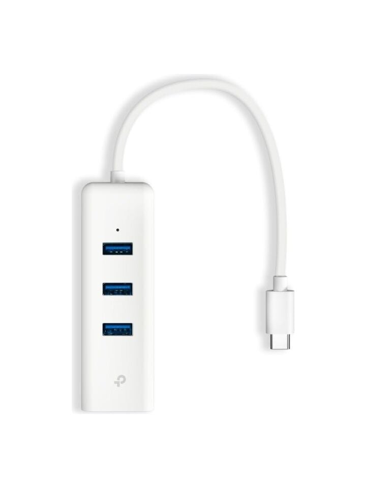 TP-Link UE330C USB 3.0 Type-C to with 3-Port USB3.0 Type-A Hub Network Adapter