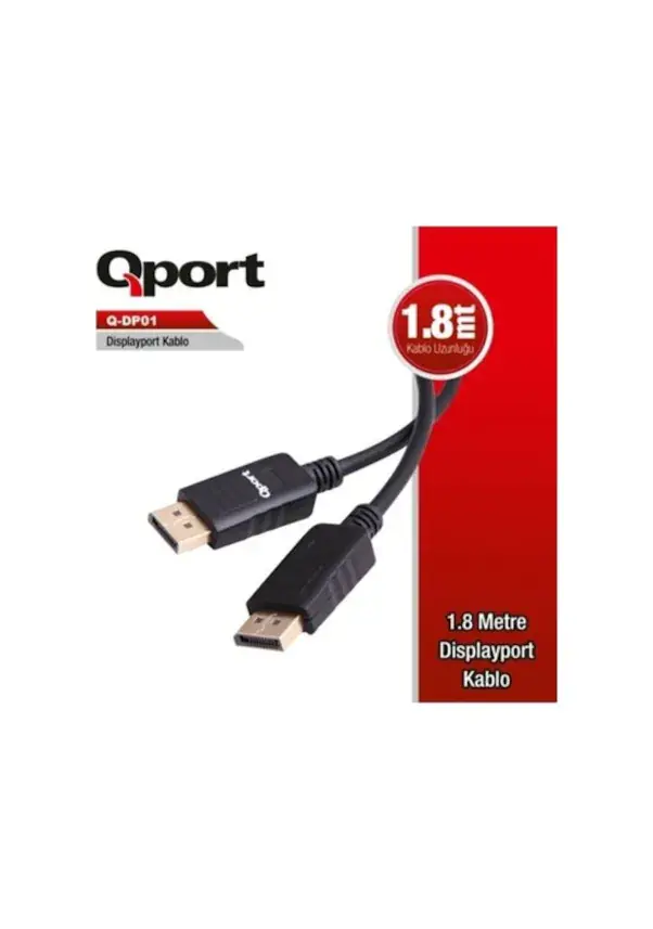Qport Q-DP01 1.8m Display Port Kablo