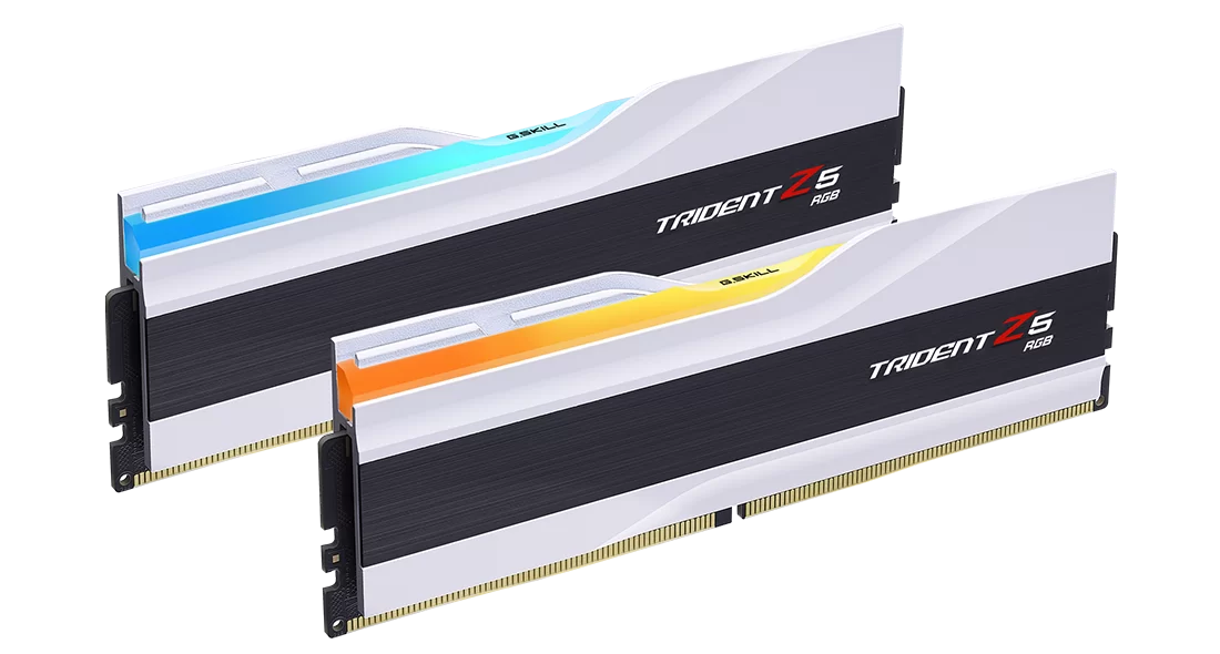 GSKILL 32GB (2X 16GB) DDR5 6000MHZ CL36 DUAL KIT RGB PC RAM TRIDENT Z5 F5-6000J3636F16GX2-TZ5RW BEYAZ