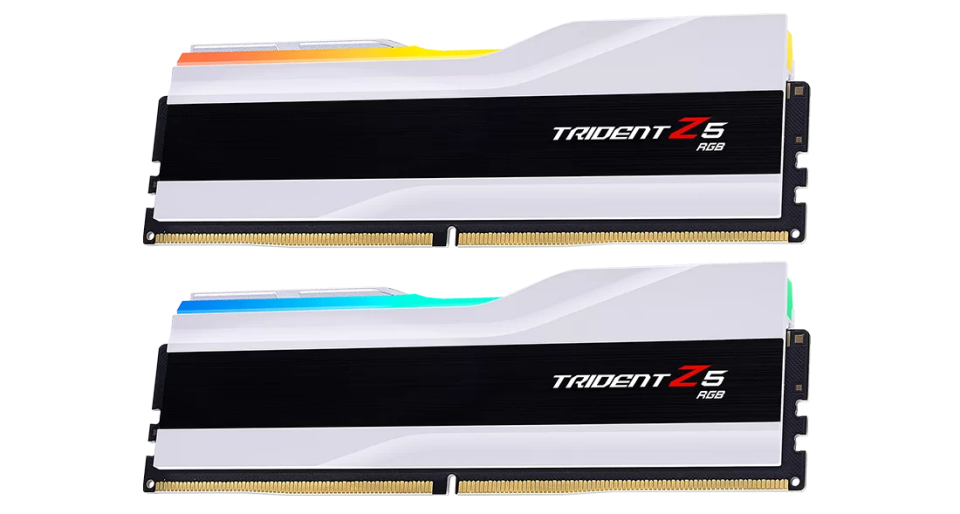 GSKILL 32GB (2X 16GB) DDR5 6000MHZ CL36 DUAL KIT RGB PC RAM TRIDENT Z5 F5-6000J3636F16GX2-TZ5RW BEYAZ