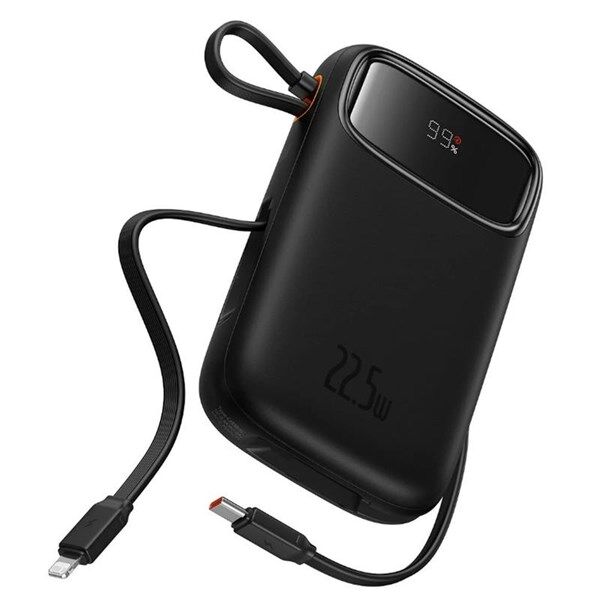 BASEUS QPOW 2 DUAL TYPE-C VE LIGHTNING KABLOLU 22.5W 10.000 MAH POWERBANK
