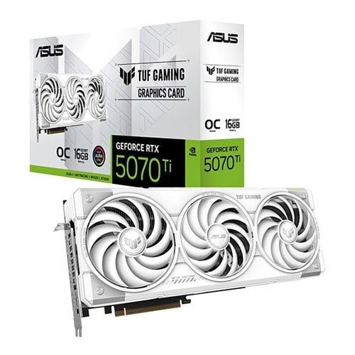 ASUS 12GB TUF GAMING RTX5070TI-O16G WHITE GDDR7 HDMI-DP PCIE 5.0 BEYAZ