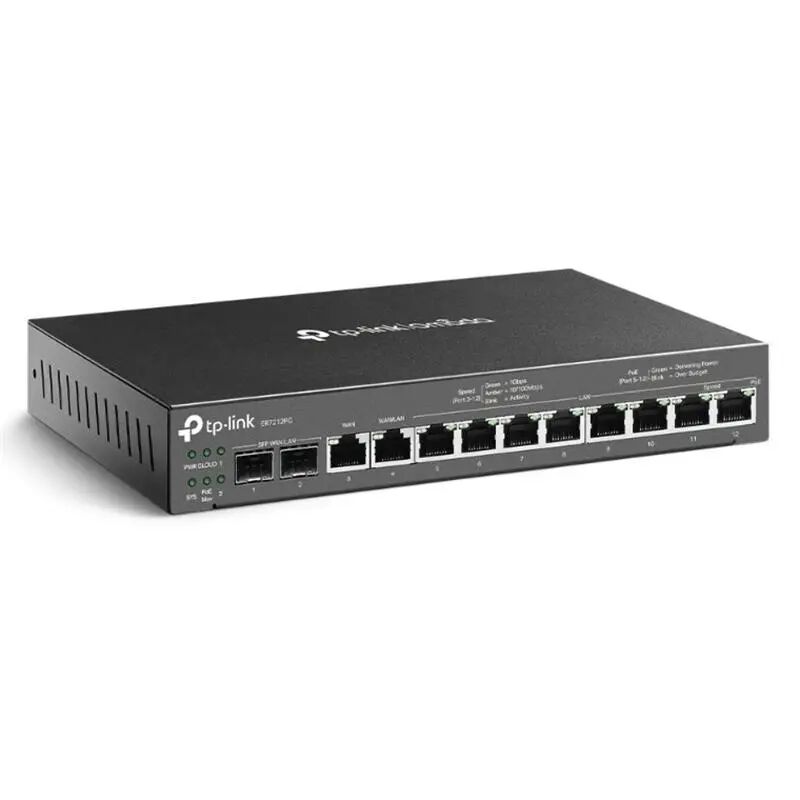 TP-LINK OMADA ER7212PC 2XGIGABIT SFP WAN/LAN PORT 1XGIGABIT RJ45 WAN 1XGIGABIT SFP WAN/LAN 8XGIGABIT VPN ROUTER