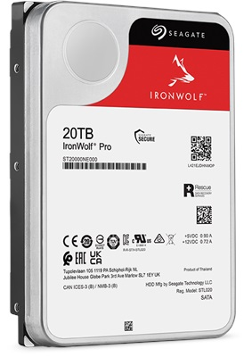 SEAGATE 3.5'' 20TB IRONWOLF PRO ST20000NT001 7200 RPM 256MB SATA-3 KURUMSAL NAS DİSKİ