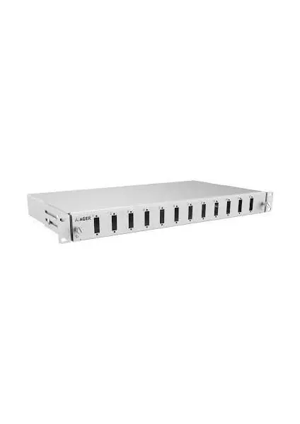 AGER 24 PORT AG-FO01U24SCD-DG-B44-BSC-01U FIBER OPTIK KUTU (SİYAH)