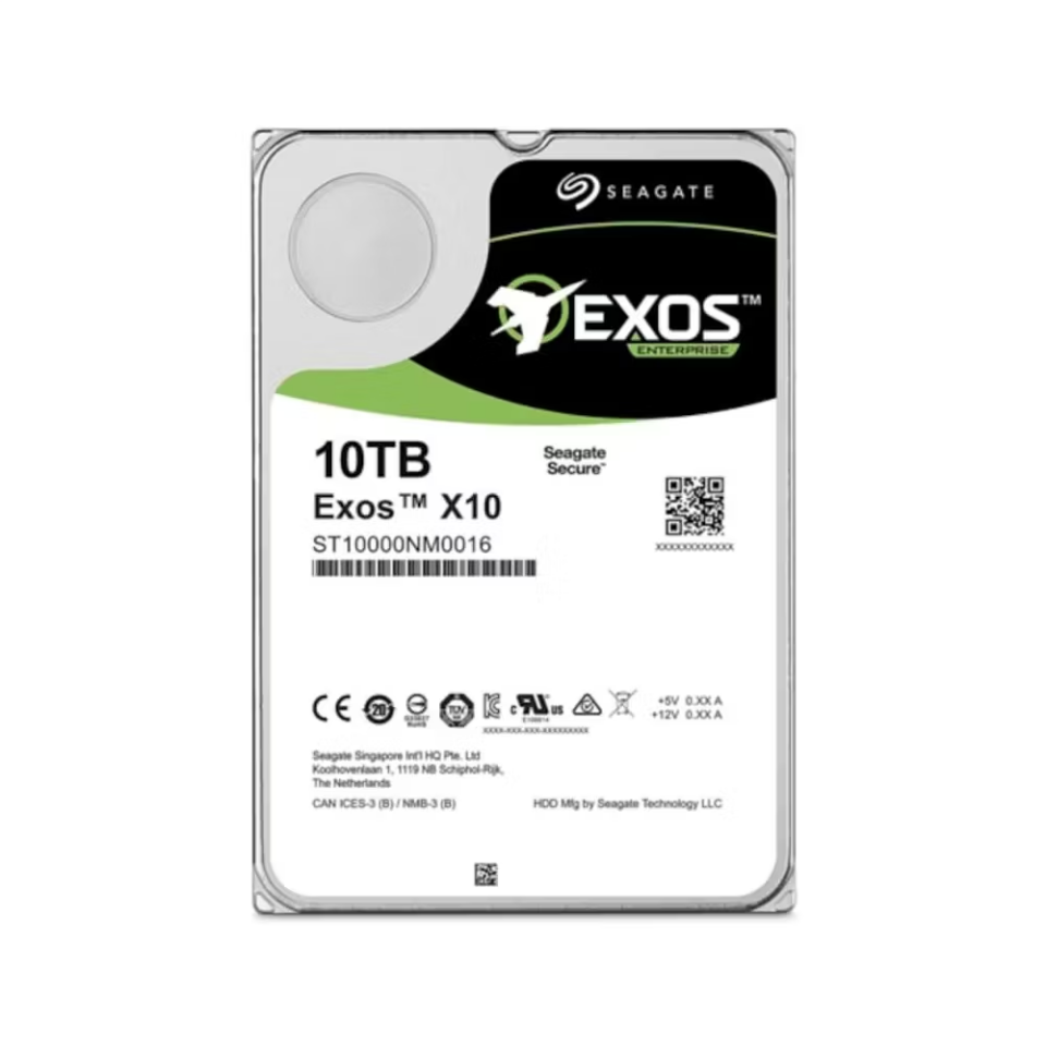 SEAGATE 10TB 3.5'' EXOS ST10000NM0016 7200 RPM 256MB SATA-3 NAS ve Güvenlik Diski